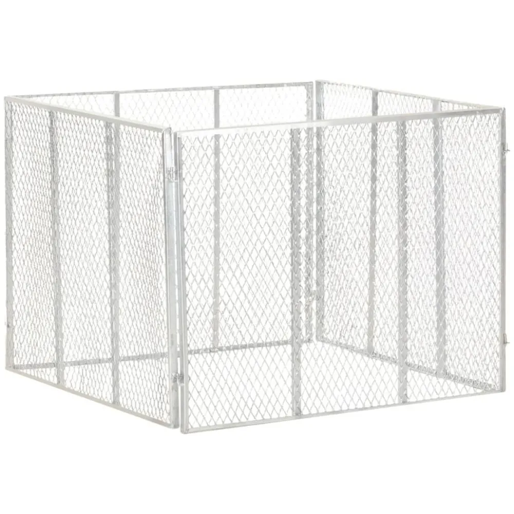 Puutarhakomposti 100x100x77 cm galvanoitu rauta (46150)*FinePRICE Best