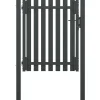 Puutarhan aitaportti teräs 1x1.5m antrasiitti*FinePRICE Clearance