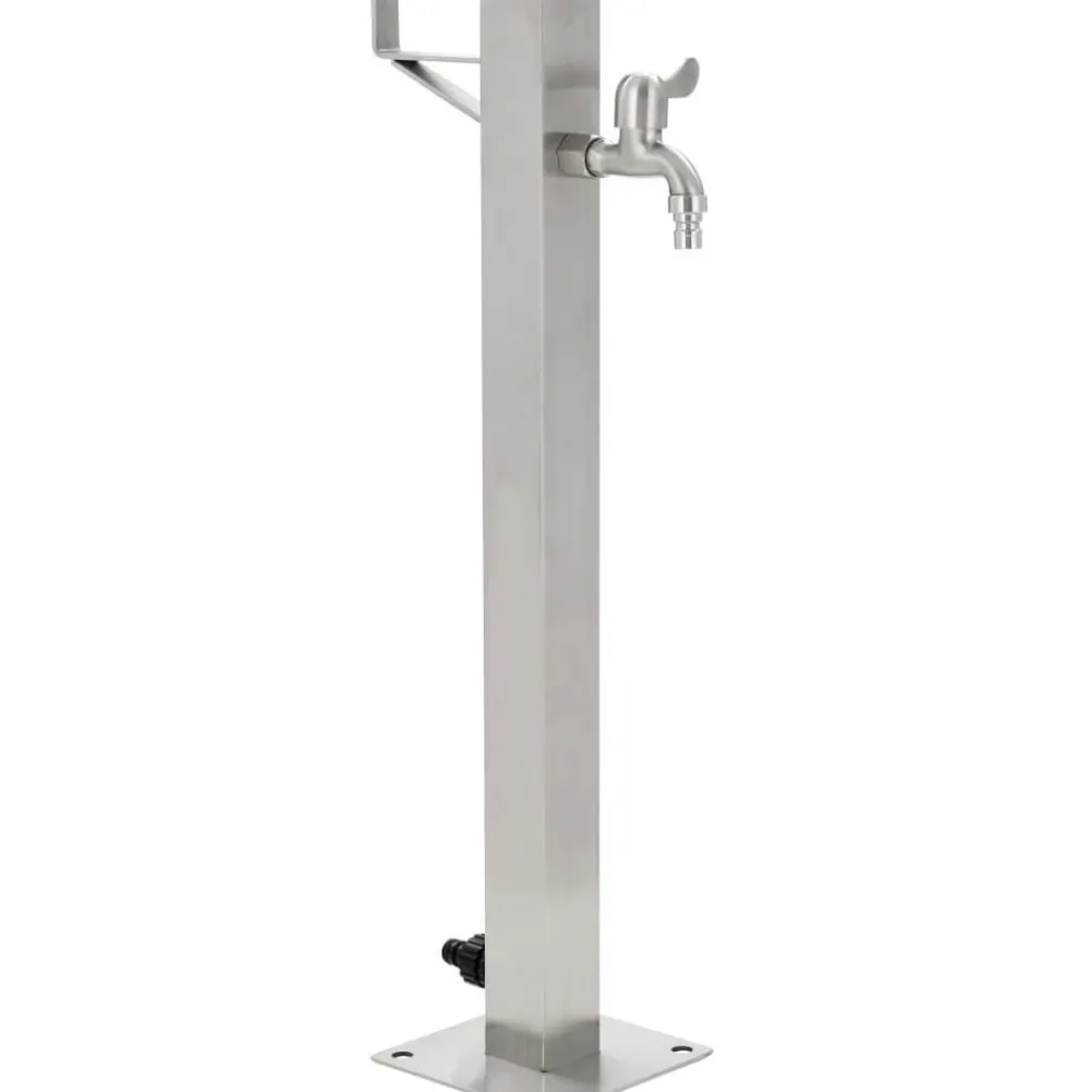 Puutarhan hanapylväs neliskulmainen ruostumaton teräs 65 cm*FinePRICE Online
