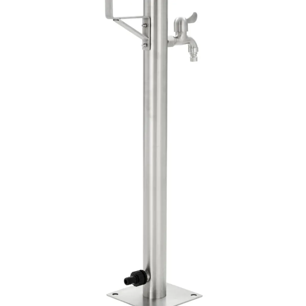 Sale Puutarhan hanapylväs pyöreä ruostumaton teräs 65 cm Sadevesitynnyrit