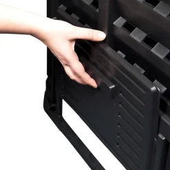 Puutarhan kompostiastia musta 93,3x93,3x80 cm 420 l Puutarhakompostorit