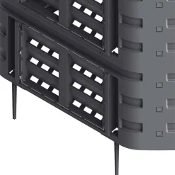 Puutarhan kompostiastia, 93.3x93.3x146 cm, 1000 litraa, musta*FinePRICE Discount