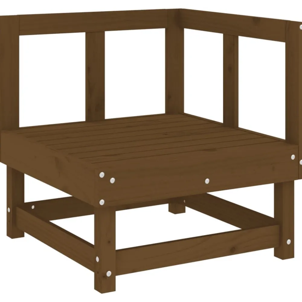 Clearance Puutarhan kulmasohva hunajanruskea, mäntyä Ulkosohvat