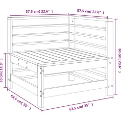 Puutarhan kulmasohva kyllästettyä mäntyä*FinePRICE Clearance