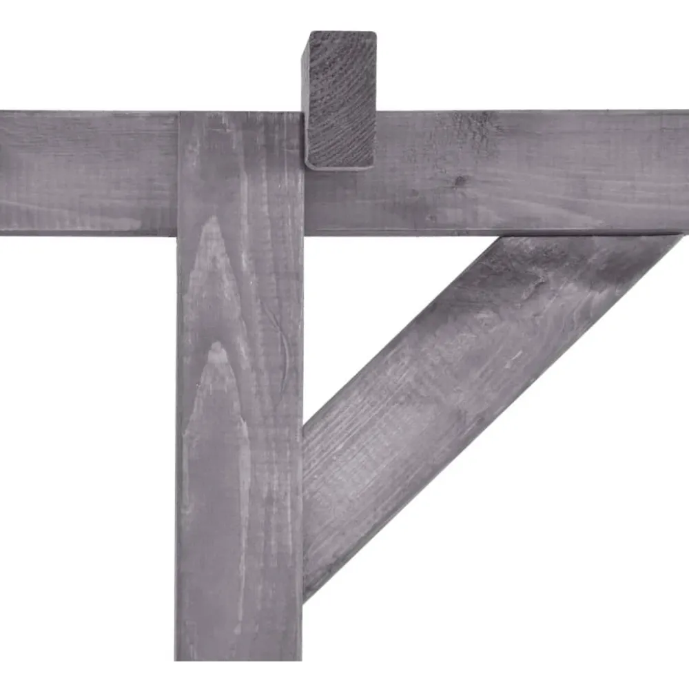 Puutarhan pergola harmaa 200x40x205 cm kyllästetty mänty*FinePRICE Clearance