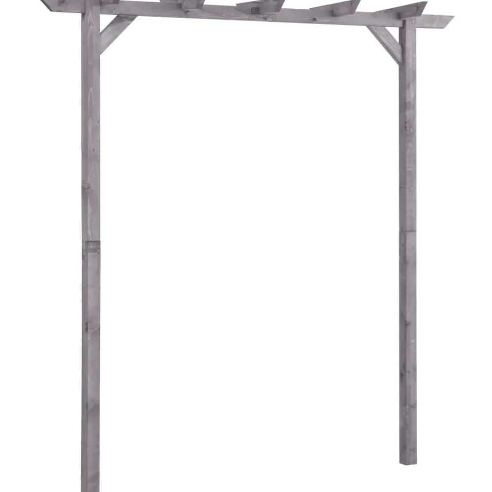 Puutarhan pergola harmaa 200x40x205 cm kyllästetty mänty*FinePRICE Clearance