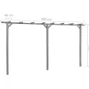 Best Puutarhan pergola harmaa 400x40x205 cm kyllästetty mänty Pergolat