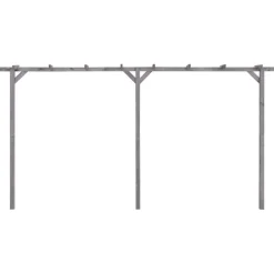 Best Puutarhan pergola harmaa 400x40x205 cm kyllästetty mänty Pergolat