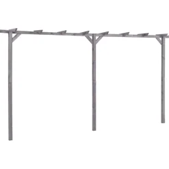 Best Puutarhan pergola harmaa 400x40x205 cm kyllästetty mänty Pergolat