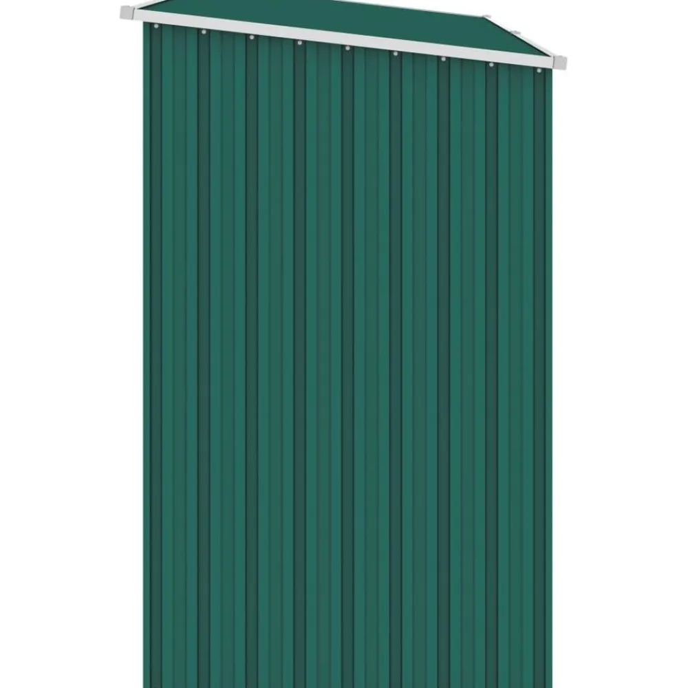 Puutarhan polttopuuvaja vihreä 245x98x159cm galvanoitu teräs*FinePRICE Sale