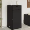 Puutarhan säilytyskaappi musta 55x55x111 cm polyrottinki*FinePRICE Clearance