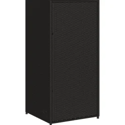 Puutarhan säilytyskaappi musta 55x55x111 cm polyrottinki*FinePRICE Clearance