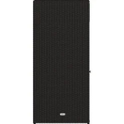 Puutarhan säilytyskaappi musta 55x55x111 cm polyrottinki*FinePRICE Clearance