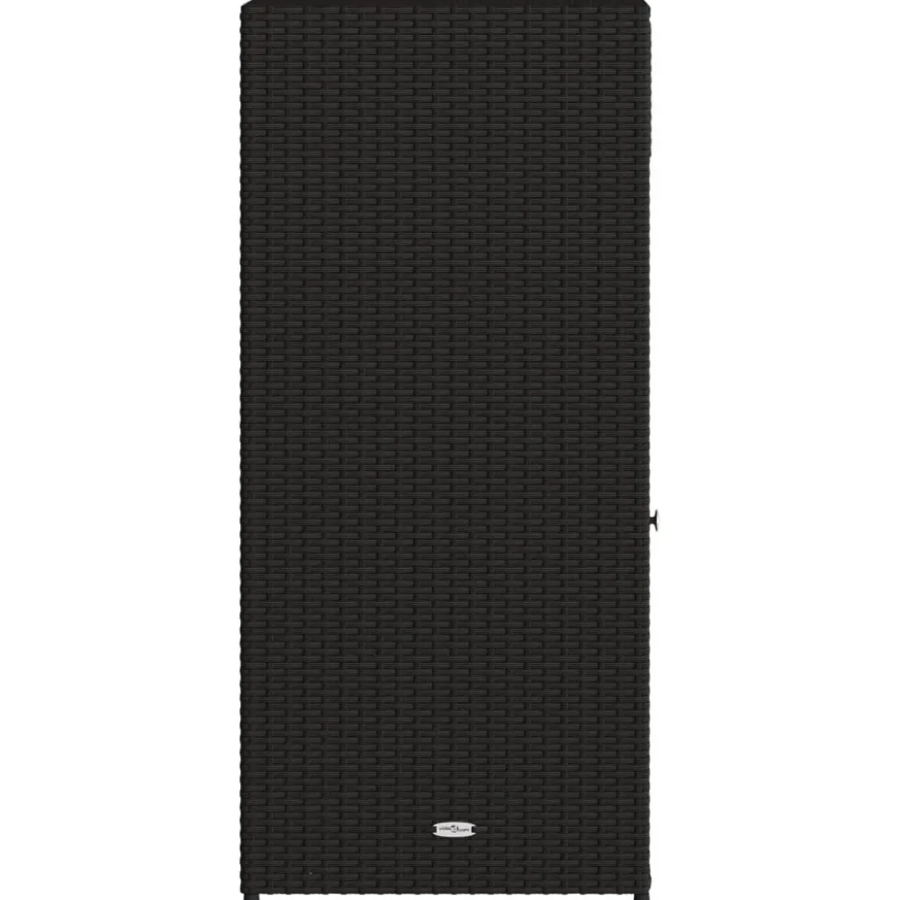 Puutarhan säilytyskaappi musta 55x55x111 cm polyrottinki*FinePRICE Clearance