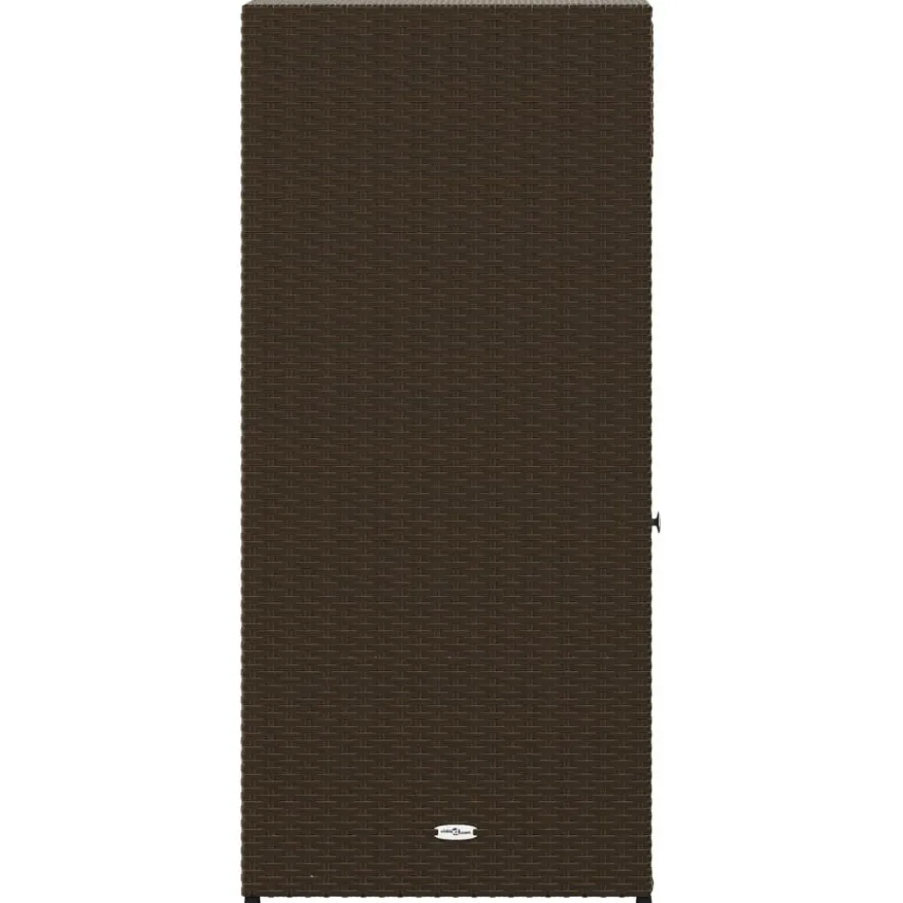Puutarhan säilytyskaappi ruskea 55x55x111 cm polyrottinki*FinePRICE Discount