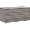 Outlet Puutarhan säilytyslaatikko polyrottinki 100x50x50 cm harmaa Säilytyslaatikot Ulos