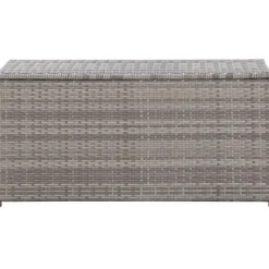 Outlet Puutarhan säilytyslaatikko polyrottinki 100x50x50 cm harmaa Säilytyslaatikot Ulos