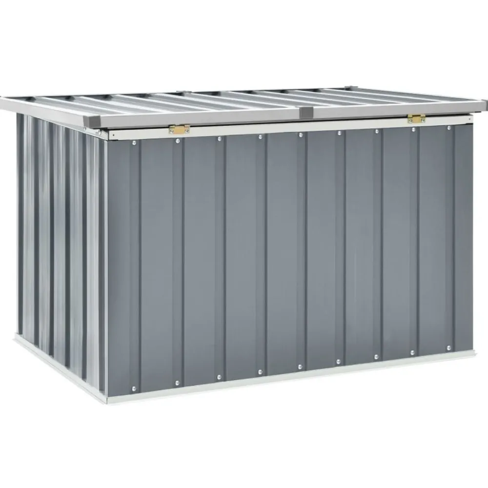 Puutarhan säilytyslaatikko 109x67x65 cm harmaa*FinePRICE Online