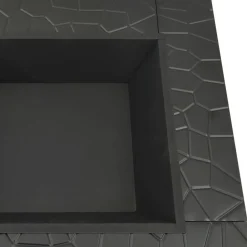 Puutarhan tulimalja ja hiilihanko 81x81x47 cm xxl teräs*FinePRICE