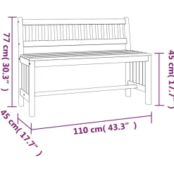 Puutarhapenkki 110 cm, eukalyptuspuu*FinePRICE Outlet