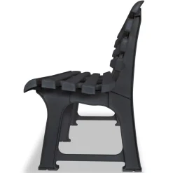 Puutarhapenkki 145.5 cm muovi antrasiitti*FinePRICE Online