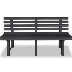 Puutarhapenkki 145.5 cm muovi antrasiitti*FinePRICE Online