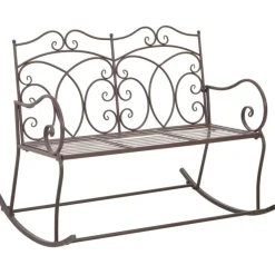 Puutarhapenkki 104 cm rauta antiikinruskea*FinePRICE Online