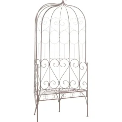 Puutarhapenkki 95 cm rauta antiikinruskea*FinePRICE New
