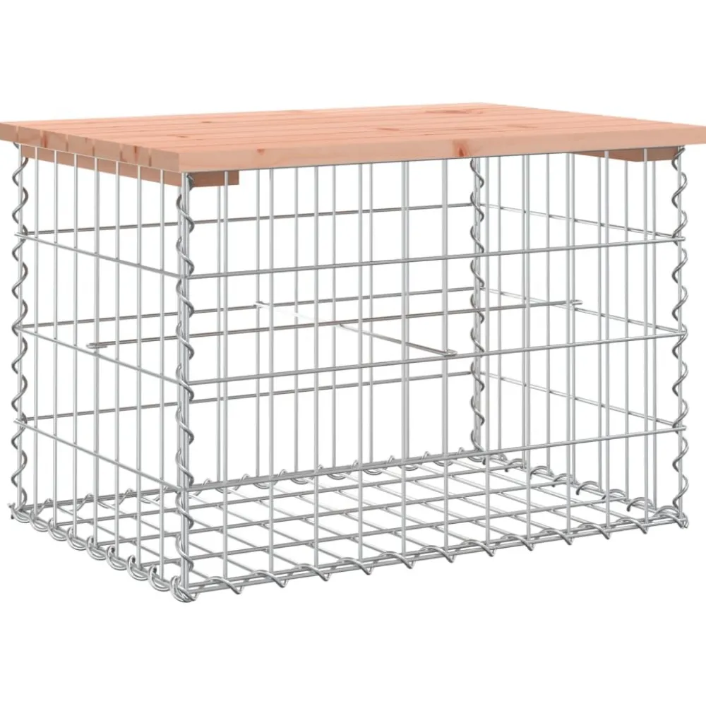 Discount Puutarhapenkki kivikorilla 63x44x42 cm, douglaskuusi Puutarhapenkit
