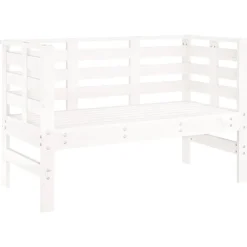 Sale Puutarhapenkki valkoinen 111,5x53x71 cm, mänty Puutarhapenkit