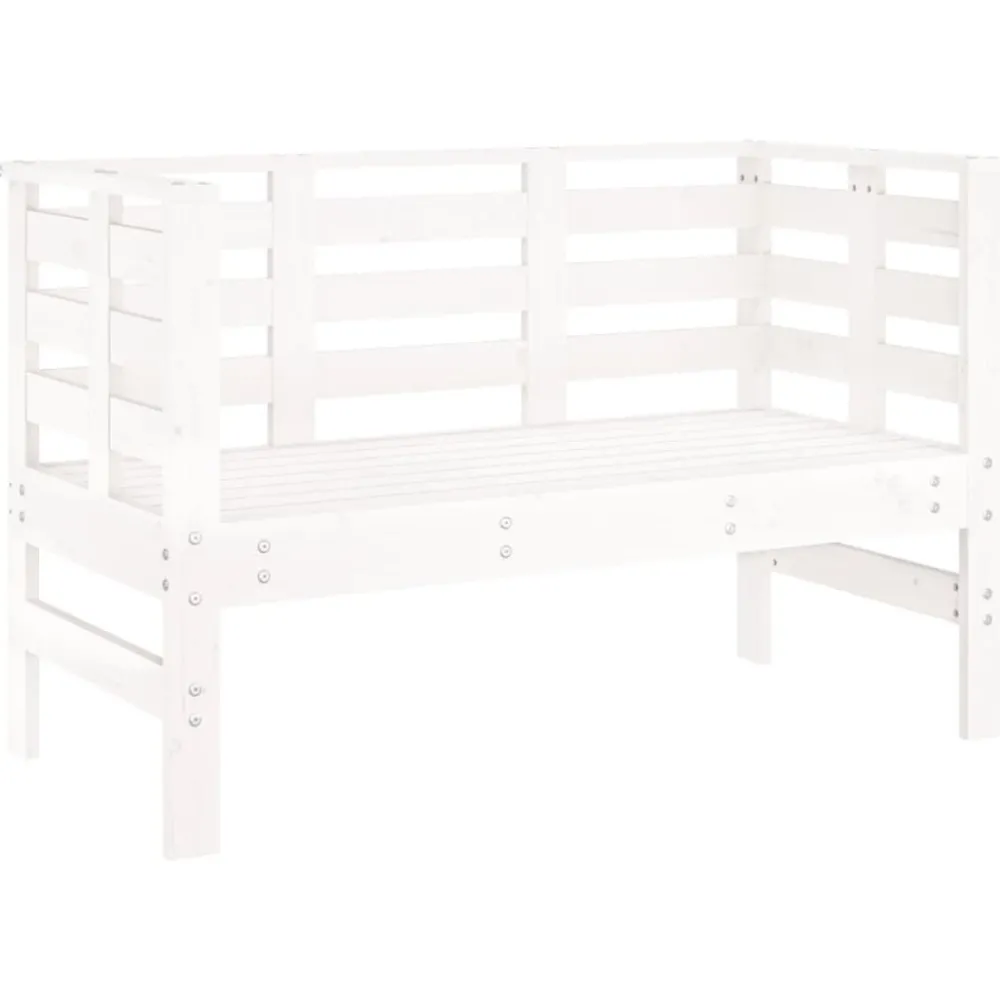 Sale Puutarhapenkki valkoinen 111,5x53x71 cm, mänty Puutarhapenkit