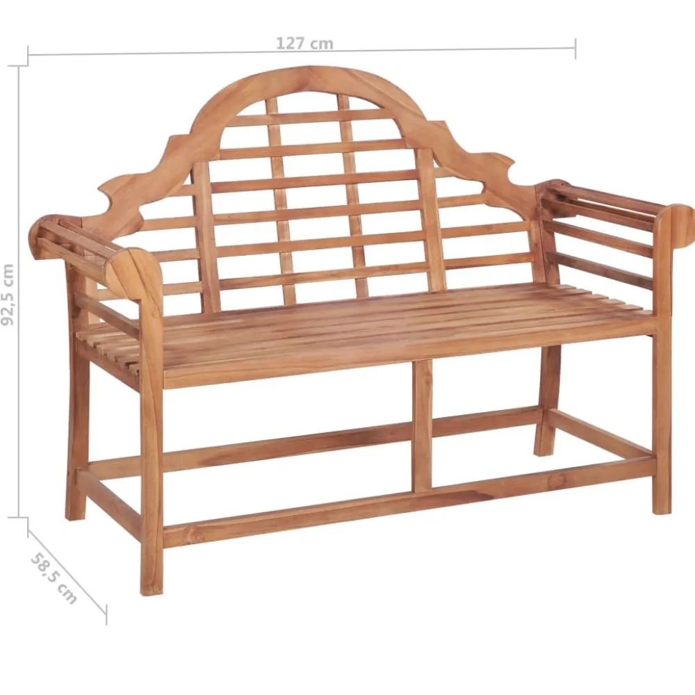 Puutarhapenkki 127x58,5x92,5 cm, tiikki*FinePRICE Hot