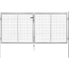 Puutarhaportti galvanoitu teräs 306x150cm hopea*FinePRICE Best