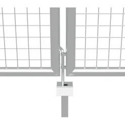 Puutarhaportti galvanoitu teräs 415x200cm hopea*FinePRICE Best