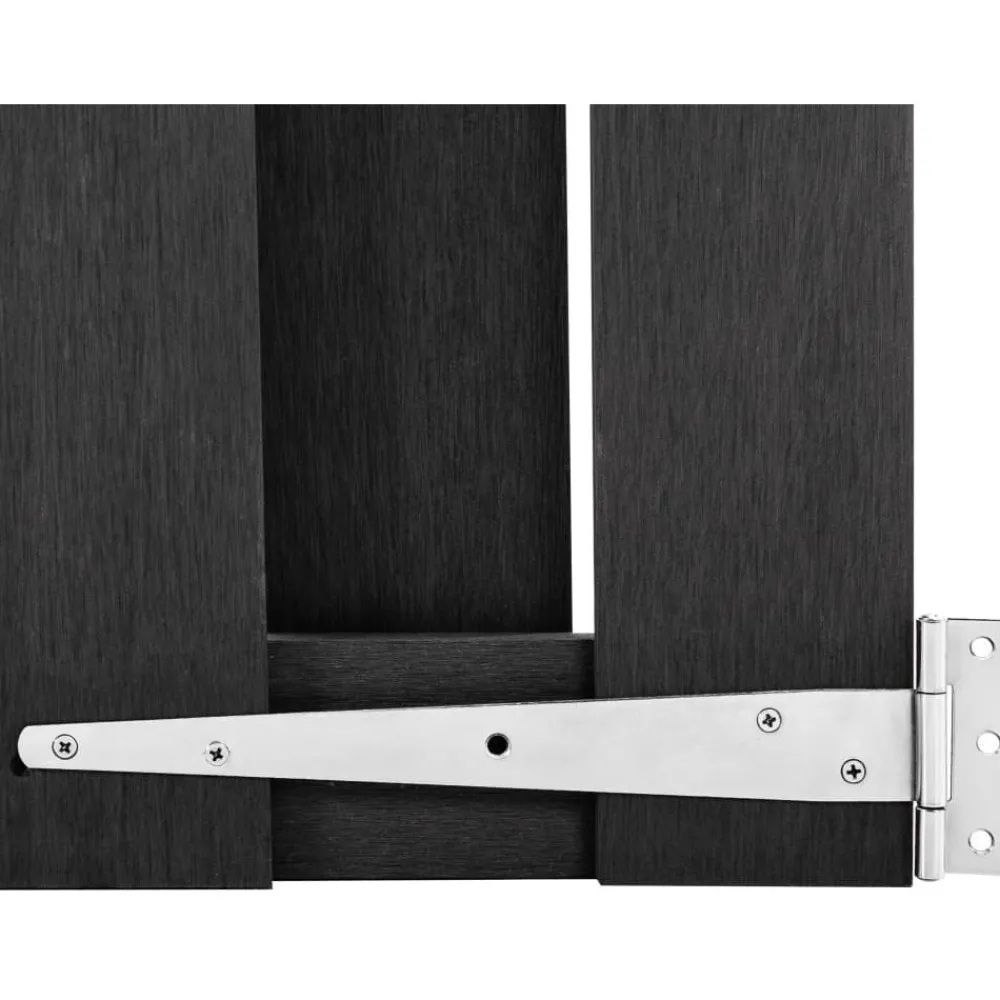 Puutarhaportti puukomposiitti 100x80cm harmaa*FinePRICE Outlet