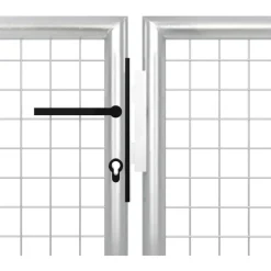 Puutarhaportti teräs 500x75cm hopea*FinePRICE Hot