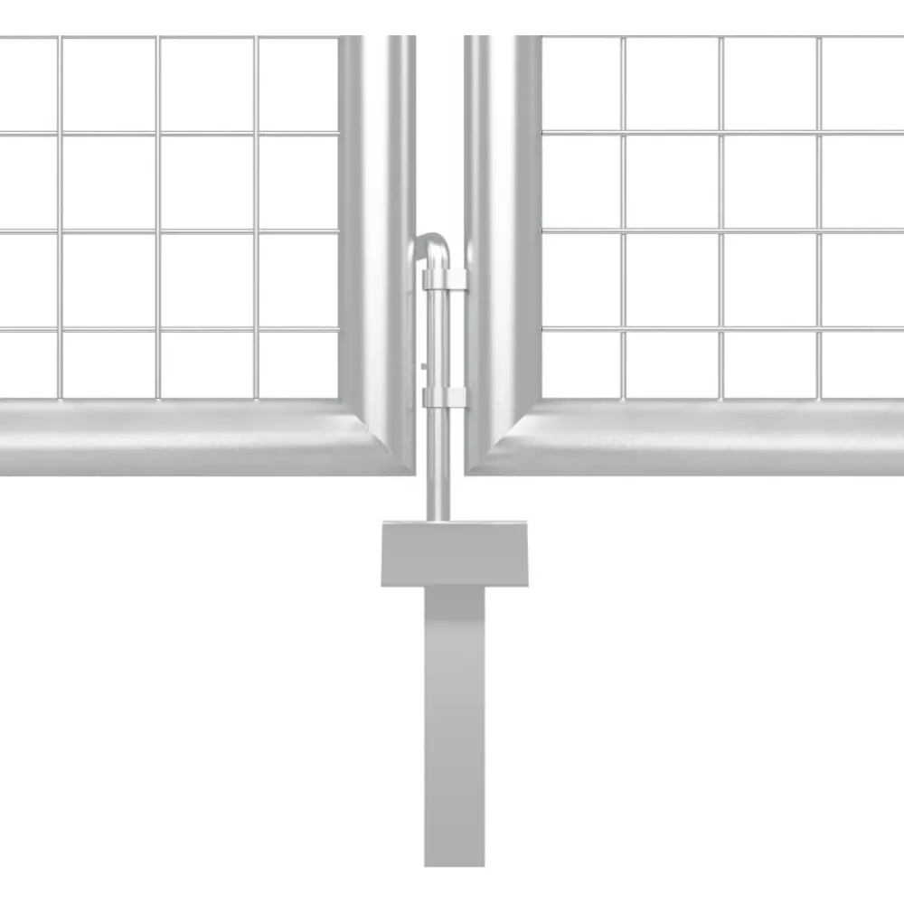 Puutarhaportti teräs 500x75cm hopea*FinePRICE Hot