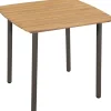 Discount Puutarhapöytä 80x80x72 cm akaasiapuu ja teräs Puutarhapöydät