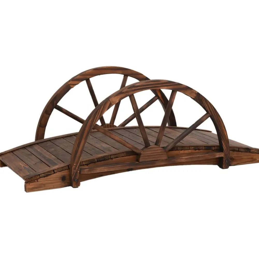 Puutarhasilta puolipyörällä 99x50x38 cm täysi kuusi (63338)*FinePRICE Best