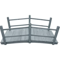Sale Puutarhasilta 140x60x56 cm kuusi harmaa Puutarhasillat