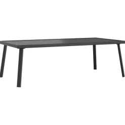 Puutarhasohvapöytä antrasiitti 110x55x35 cm teräs*FinePRICE Outlet