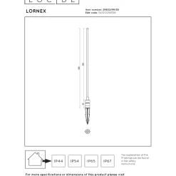 Puutarhaspotti Lornex, Ø4.9cm, IP54, 6W, musta*Lucide