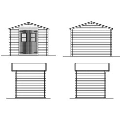Puutarhavaja Alpha 4,4 m²*Skan Holz Discount