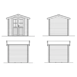 Puutarhavaja Samos 4 m²*Skan Holz Discount