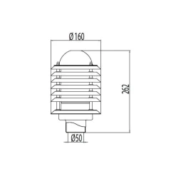 Pylväsmajakka Averia AVGP05M Ø 160x262 mm musta*Ensto Outlet