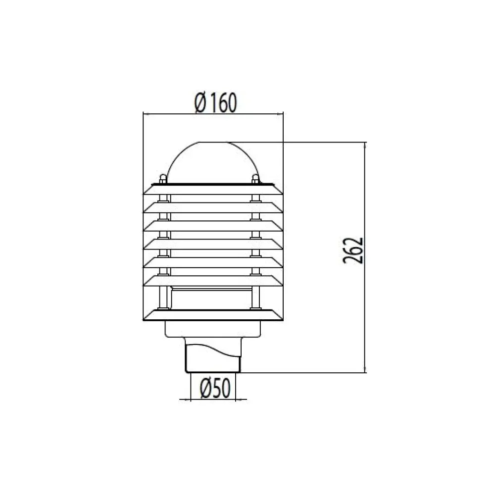 Pylväsmajakka Averia AVGP05M Ø 160x262 mm musta*Ensto Outlet