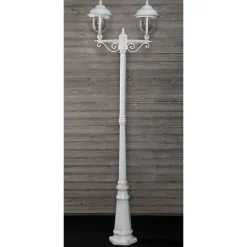 Pylväsvalaisin Kello 2-osainen 2180x650 mm valkoinen/kulta*Noor Best