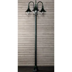 New Pylväsvalaisin Trumpetti 2350x735 mm 3-osainen vihertävä musta Pylväsvalaisimet
