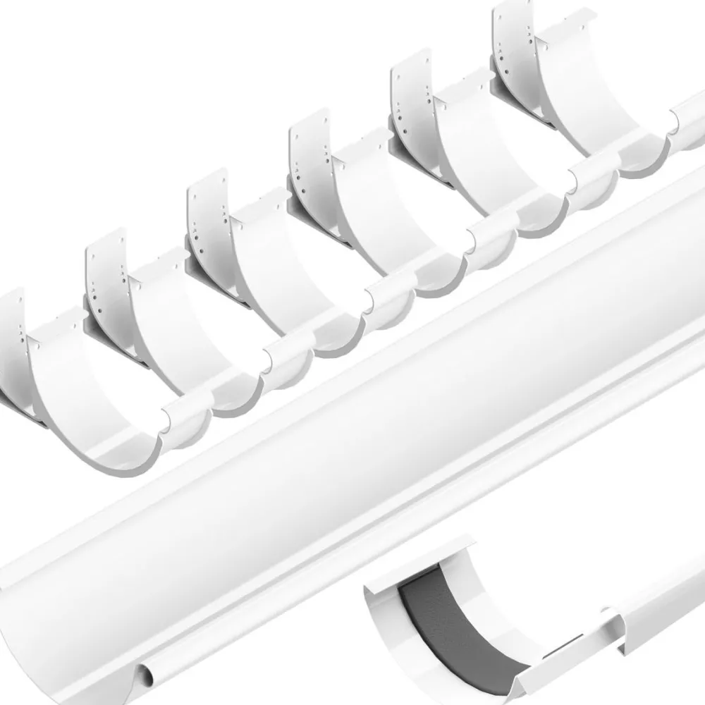 Pyöreä rännipaketti P13 5,0 m säädettävällä kannakkeella eri värejä*Weckman Best