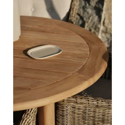 Pyöreä ruokapöytä ulos Lilja, Ø120cm, tiikki*Brafab New